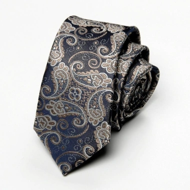 Cà vạt nam HAPPYLEAF66 Jacquard hoa hạt điều, mỏng 6cm, Trung Hoa, dây buộc cổ 4 Cà vạt nam HAPPYLEAF66 Jacquard hoa hạt điều, mỏng 6cm, Trung Hoa, dây buộc cổ 4