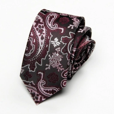 Cà vạt nam HAPPYLEAF66 Jacquard hoa hạt điều, mỏng 6cm, Trung Hoa, dây buộc cổ 5 Cà vạt nam HAPPYLEAF66 Jacquard hoa hạt điều, mỏng 6cm, Trung Hoa, dây buộc cổ 5