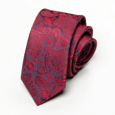 Cà vạt nam HAPPYLEAF66 Jacquard hoa hạt điều, mỏng 6cm, Trung Hoa, dây buộc cổ 11 Cà vạt nam HAPPYLEAF66 Jacquard hoa hạt điều, mỏng 6cm, Trung Hoa, dây buộc cổ 11