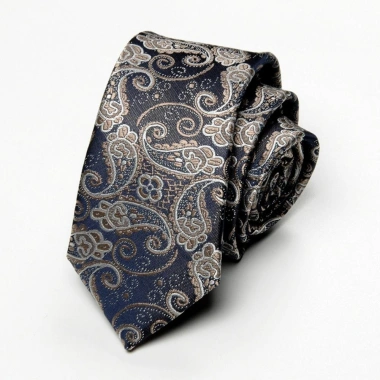 Cà vạt nam HAPPYLEAF66 Jacquard hoa hạt điều, mỏng 6cm, Trung Hoa, dây buộc cổ 16 Cà vạt nam HAPPYLEAF66 Jacquard hoa hạt điều, mỏng 6cm, Trung Hoa, dây buộc cổ 16