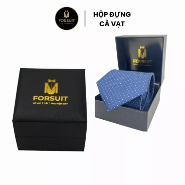 Cà vạt nam kẻ xanh 8cm lụa cao cấp - Phong cách công sở sang trọng, giá ưu đãi 108k - Forsuit Store 5