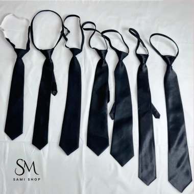 Cà vạt nam nữ 5x35cm cavat thắt sẵn vải lụa Samishop – Kỷ yếu học sinh sinh viên, chỉ 16.000₫