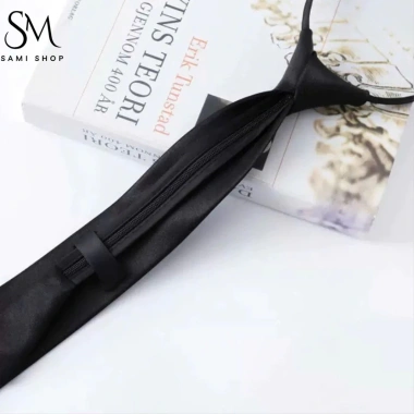 Cà vạt nam nữ 5x35cm cavat thắt sẵn vải lụa Samishop – Kỷ yếu học sinh sinh viên, chỉ 16.000₫