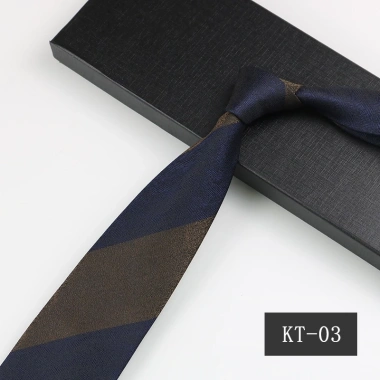 Cà vạt nam phối vest đa màu, caravat 8cm kẻ vải poly, kèm khăn cài túi, giá 150.000₫