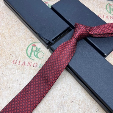 Cà vạt nam tết 2.024 đỏ đô may mắn - Phụ kiện cưới Giangpkc giá 90k