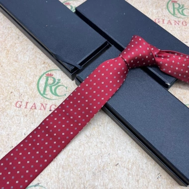 Cà vạt nam tết 2.024 đỏ đô may mắn - Phụ kiện cưới Giangpkc giá 90k