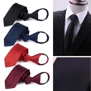 Cà vạt nam thắt sẵn 5cm - Kiểu nhỏ gọn, chất liệu mềm mại, giảm giá 175k