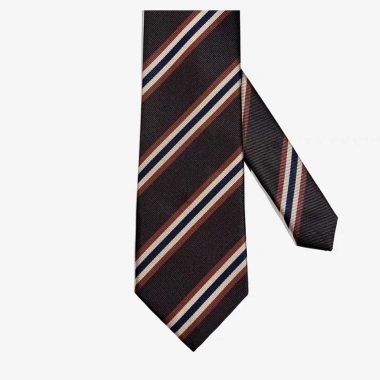 Cà vạt nam tone nâu kẻ Polysilk 8cm - Sang trọng, giá ưu đãi 175k 8 Cà vạt nam tone nâu kẻ Polysilk 8cm - Sang trọng, giá ưu đãi 175k 8