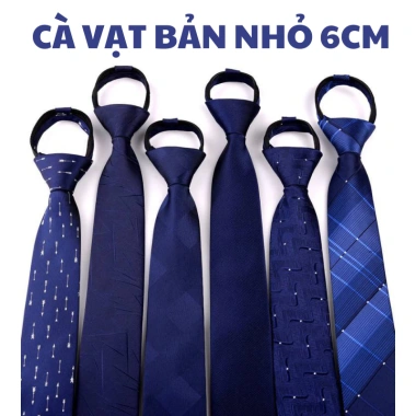 Cà vạt nam xanh dương 6cm phong cách Hàn Quốc – Công sở, dự tiệc, cavat chú rể, giảm giá 20% chỉ 81.900đ