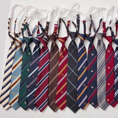 Cà vạt Nhật Bản Bông Tai Kẹp Preppy Nơ JK Đường Kẻ Sọc Dây Buộc Nam Nữ - 39.960₫