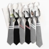 Cà vạt nhỏ kẻ sọc Preppy xám cho cặp đôi nam nữ giảm giá 20% chỉ 69.692₫ 2