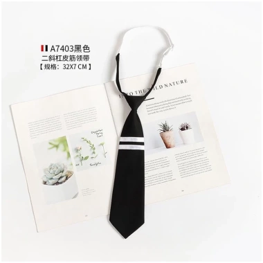 Cà vạt nhỏ kẻ sọc Preppy xám cho cặp đôi nam nữ giảm giá 20% chỉ 69.692₫ 4