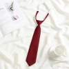 Cà vạt Nữ Preppy Nhật Bản Đen Đỏ Trơn - Phong Cách Lười, Giá ưu đãi 48.600₫ 3