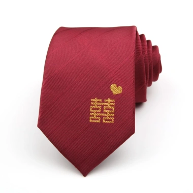 Cà vạt polyester 7-8cm đỏ đậm có khóa kéo – Đẹp cho chú rể, chỉ 107.999₫