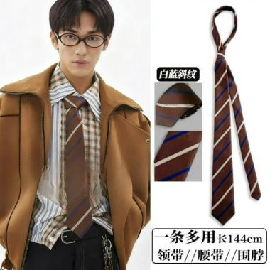 Cà vạt retro sọc phong cách Nhật Bản, đồng phục học sinh nam nữ, phù hợp áo sơ mi, giảm còn 48.000đ