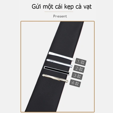 Cà vạt tự thắt nam 6cm đen đỏ xám xanh bản nhỏ sọc Hàn Quốc giá 129.999₫ 5