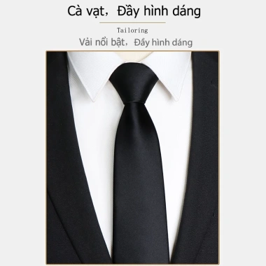 Cà vạt tự thắt nam 8cm bản to Đen xám xanh Hàn Quốc thắt sẵn Dây buộc tay chỉ 129.999đ 4