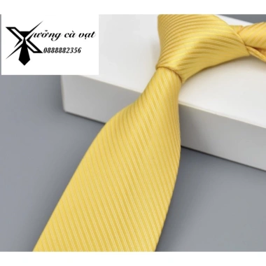 Cà vạt vàng công sở 7cm cao cấp - Đồng phục lịch lãm, giá ưu đãi 120.000 VND 3
