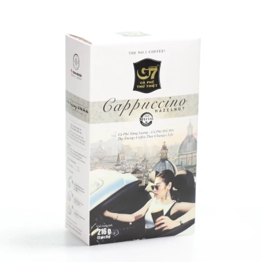 Cafe G7 Capuchino 2 vị 18g*12 gói - Hương vị thơm ngon, giảm giá 79.900đ