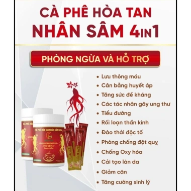 Cafe Hòa Tan Nhân Sâm 4in1 - Tăng sức đề kháng, giảm mệt mỏi, giá ưu đãi 328.000đ