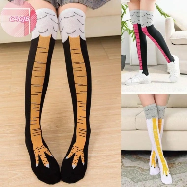 Cagjb Gà Chân Nữ Đầu Gối Dài Hoạt Hình Cotton 3D In - Tất Cao Đùi, Giá chỉ 54.970₫