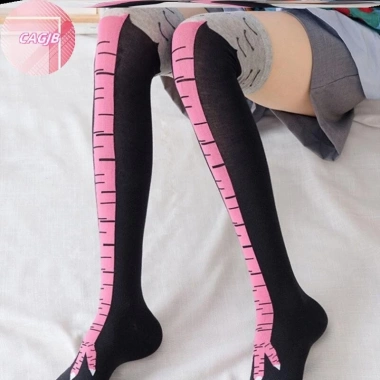 Cagjb Gà Chân Nữ Đầu Gối Dài Hoạt Hình Cotton 3D In - Tất Cao Đùi, Giá chỉ 54.970₫