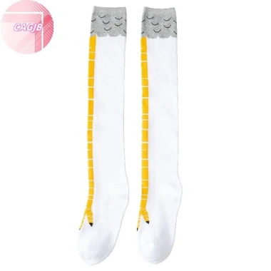Cagjb Gà Chân Nữ Đầu Gối Dài Hoạt Hình Cotton 3D In - Tất Cao Đùi, Giá chỉ 54.970₫