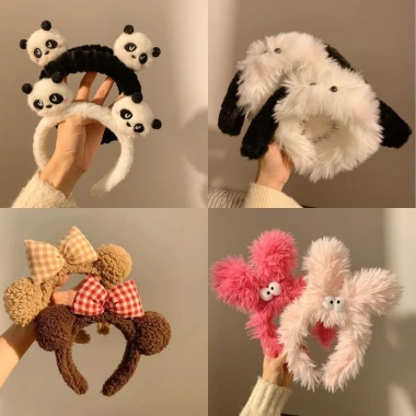 Cài tóc băng đô bờm lông cute - Phụ kiện tóc ngộ nghĩnh, giá chỉ 18.900đ