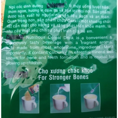 CALSOME Túi Xanh Lá 500g – Ngũ Cốc Canxi VANI Dinh Dưỡng, Giá Ưu Đãi 84.500đ 3