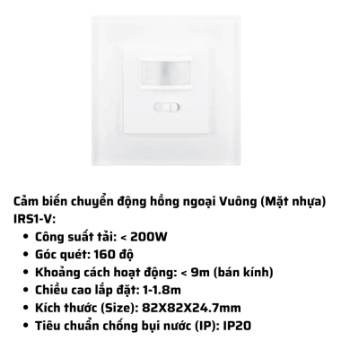 Cảm Biến Chuyển Động Gắn Nổi & Âm MPE - Độ Nhạy Cao, Lắp Đặt Nhanh, Tiết Kiệm Năng Lượng, 206.000₫ 6