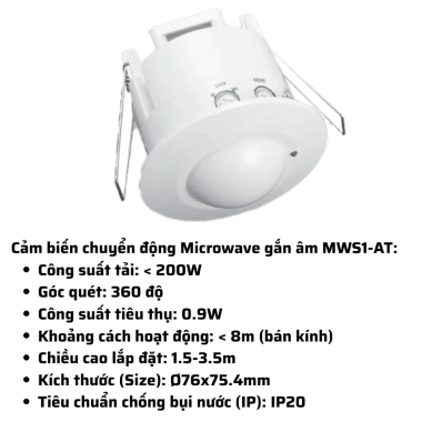 Cảm Biến Chuyển Động Gắn Nổi & Âm MPE - Độ Nhạy Cao, Lắp Đặt Nhanh, Tiết Kiệm Năng Lượng, 206.000₫ 9