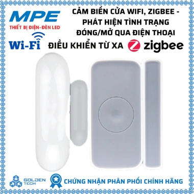Cảm biến cửa WiFi Zigbee MPE - Phát hiện mở/đóng, điều khiển điện thoại, giá ưu đãi 547k