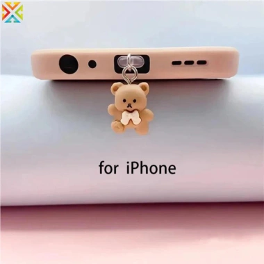 Cắm Bụi Đa Năng cho iPhone và Samsung Type-C Giao Diện Gấu Dễ Thương Giá Ưu Đãi 28.390 VND