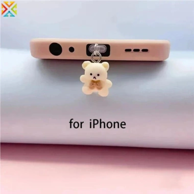 Cắm Bụi Đa Năng cho iPhone và Samsung Type-C Giao Diện Gấu Dễ Thương Giá Ưu Đãi 28.390 VND