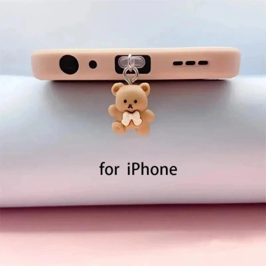 Cắm Bụi Đa Năng cho iPhone và Samsung Type-C Giao Diện Gấu Dễ Thương Giá Ưu Đãi 28.390 VND