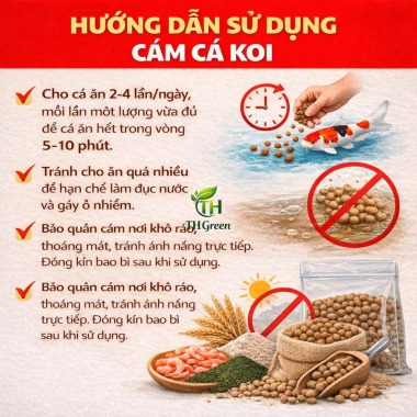 Cám cá Koi Kingfeed Việt Nhật – Tăng trưởng 42% đạm, không váng dầu, body tròn màu chuẩn, 25.000 VND 4
