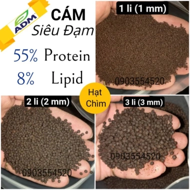 Cám cá siêu đạm 55% 3kg hạt chìm giàu protein, giảm giá, chỉ 232.000 VND Cám cá siêu đạm 55% 3kg hạt chìm giàu protein, giảm giá, chỉ 232.000 VND