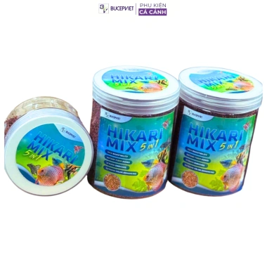 Cám cao cấp Hikari Mix 5in1 Red Thức ăn trùng huyết đỏ, kích size, hỗ trợ tiêu hoá cá