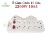 Cắm Chéo 10 Cửa 2.200W Siêu Bền Chống Cháy Chịu Nhiệt Nút Nguồn - Linh Kiện Quỳnh Diễn