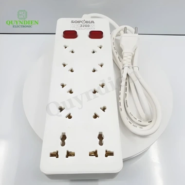 Cắm Chéo 10 Cửa 2.200W Siêu Bền Chống Cháy Chịu Nhiệt Nút Nguồn - Linh Kiện Quỳnh Diễn 4