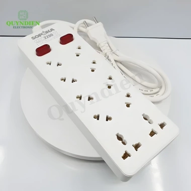 Cắm Chéo 10 Cửa 2.200W Siêu Bền Chống Cháy Chịu Nhiệt Nút Nguồn - Linh Kiện Quỳnh Diễn 5