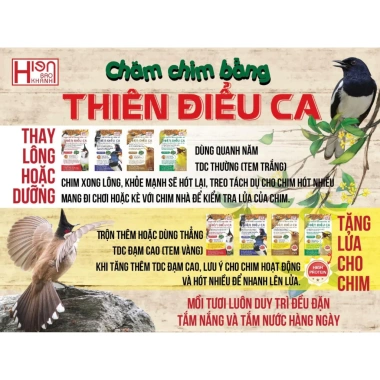 Cám chim chào mào Thiên Điểu Dưỡng hót 200g Dưỡng lông nuôi hót chính hãng giá ưu đãi 58.500₫ 4