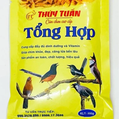 Cám chim tổng hợp Thúy Tuấn cao cấp 200g - Dinh dưỡng cho chim chào mào, chích chòe, họa my, khướu - Giá rẻ 40.000 VND