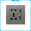 Cắm điện tường quốc tế 13A UK loại C, USB 2.100mA - Giá giảm 70.800đ
