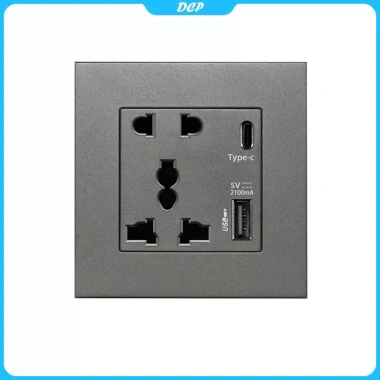 Cắm điện tường quốc tế 13A UK loại C, USB 2.100mA - Giá giảm 70.800đ