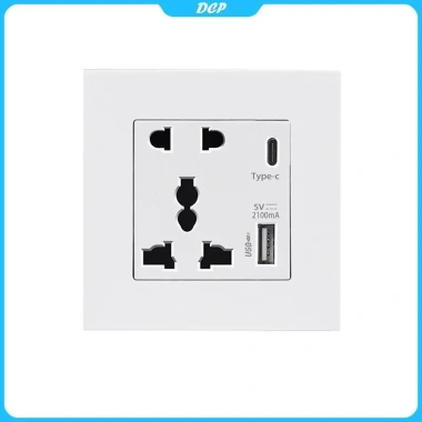 Cắm điện tường quốc tế 13A UK loại C, USB 2.100mA - Giá giảm 70.800đ