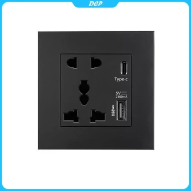 Cắm điện tường quốc tế 13A UK loại C, USB 2.100mA - Giá giảm 70.800đ