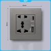 Cắm điện tường quốc tế 13A UK loại C, USB 2.100mA - Giá giảm 70.800đ 7