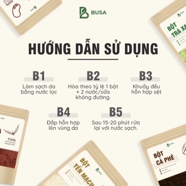 Cám Gạo Cà Phê 1KG BUSA - Tẩy Da Chết, Dưỡng Trắng Sạch Sâu Cho Mặt & Body, 42.000đ
