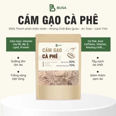Cám Gạo Cà Phê 1KG BUSA - Tẩy Da Chết, Dưỡng Trắng Sạch Sâu Cho Mặt & Body, 42.000đ